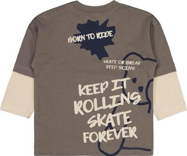 Civil Baby Ayıcık Baskılı 6-18 Ay Sweatshirt - Gri18-24 Ay - Image 1