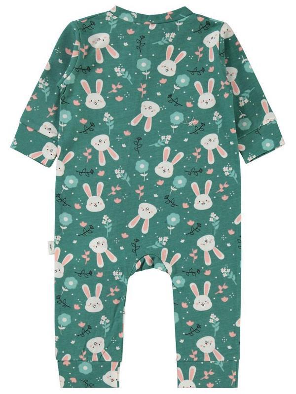 Civil Baby Tavşan Baskılı 3-18 Ay Tulum - Yeşil6-9 Ay - Image 1