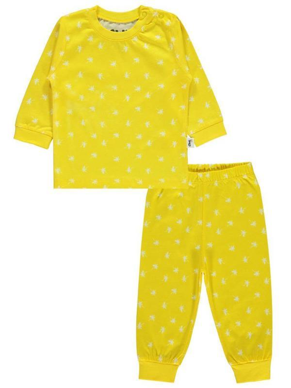 Civil Baby Palmiye Emprime 6-18 Ay Erkek Pijama Takım - Sarı18-24 Ay - Image 1