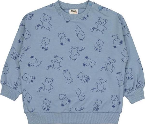 Civil Baby Kontür Ayı Empirme 6-18 Ay Sweatshirt - Mavi18-24 Ay - Image 1