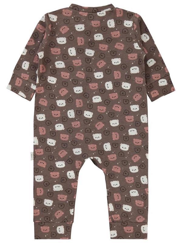 Civil Baby Ayı Kafası Baskılı 3-18 Ay Tulum - Kahverengi3-6 Ay - Image 1