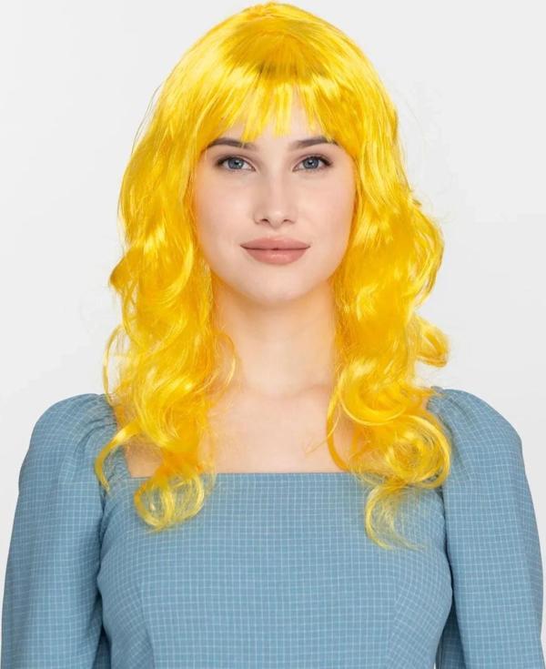 Sarı Renk Uzun Dalgalı Parti Peruğu - Image 1