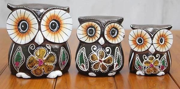 Ahşap 3'lü Baykuş Seti Polos:1 - Image 1