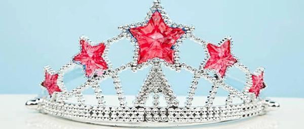Kırmızı Yıldız Taşlı Plastik Kraliçe Prenses Elsa Tacı Çocuk Boy - Image 1