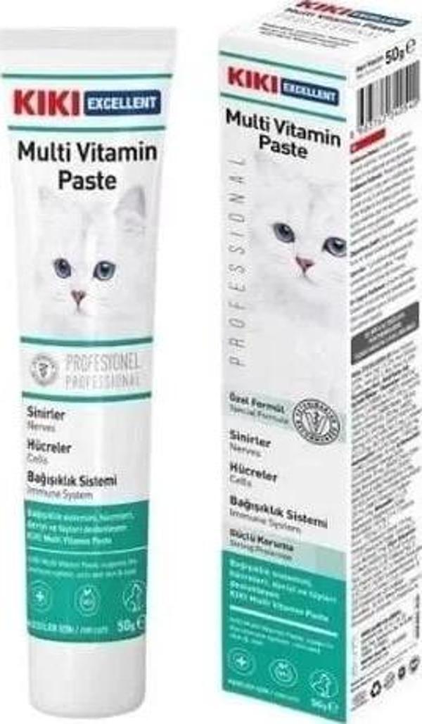 Kiki Excellent Bağışıklık Sistemi Destekleyici Kedi Multi Vitamin Malt Macunu 100 Gr - Image 1