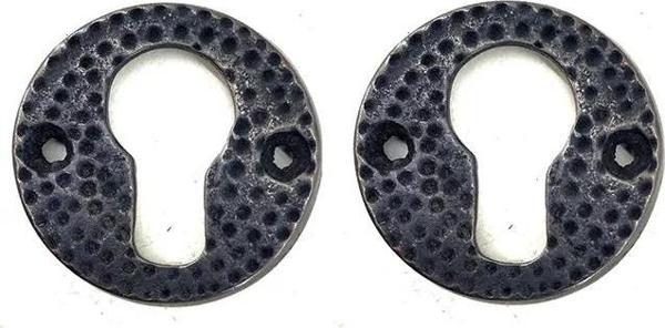 Antika Tarz Dekoratif Pirinç Oda Kilit Rozeti - 49mm, Oksit - Image 1
