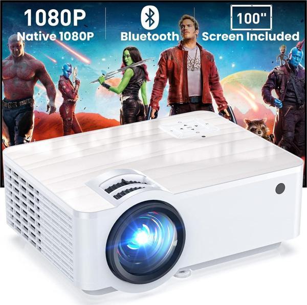 Groview 1080P Bluetooth Mini Projektör - 100 Inc - Image 1
