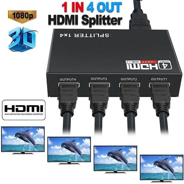 Anunnaki 4 Port HDMI Splitter | 4K UHD Full HD 1080p Monitör Çoklayıcı Adaptör - Image 1