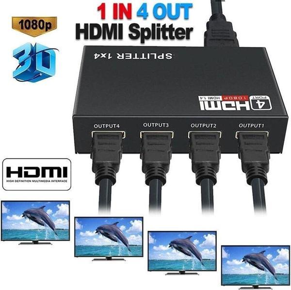 Anunnaki 4 Port HDMI Splitter | 4K UHD Full HD 1080p Monitör Çoklayıcı Adaptör - Image 1