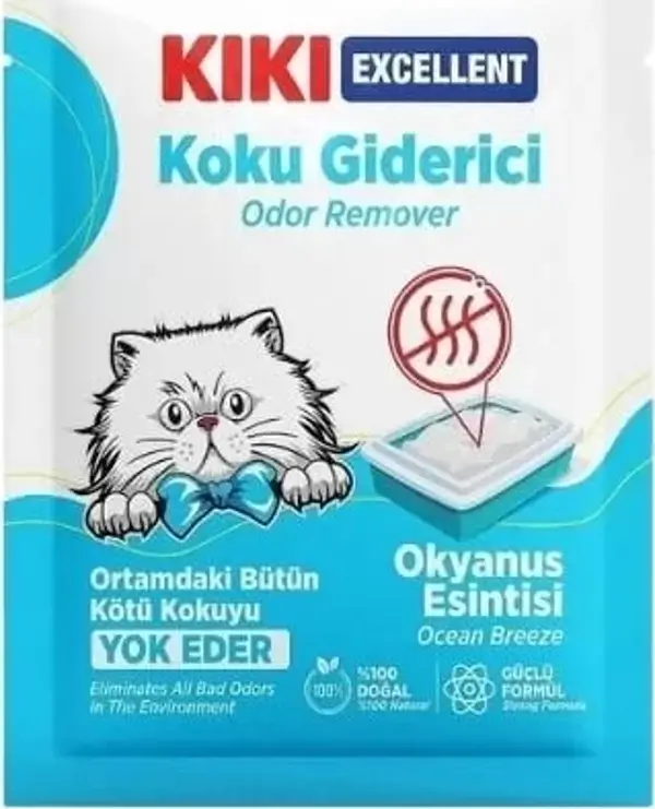 Kiki Excellent Okyanus Esintisi Kokulu Kedi Kumu Koku Giderici 25 Gr - Image 1