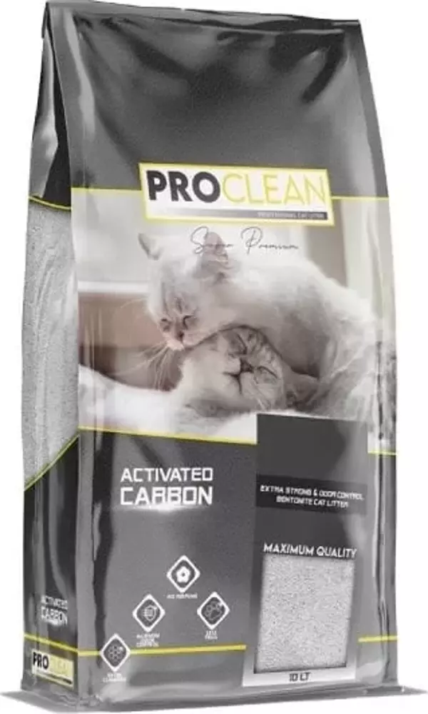 Proclean Aktif Karbonlu Topaklanan Kedi Kumu 10 Lt - Image 1