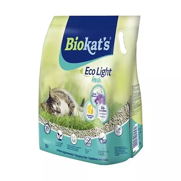 Biokats Eco Light Fresh Spring Blossom Bahar Çiçeği Kokulu Pelet Kedi Kumu 5 Lt - Image 1
