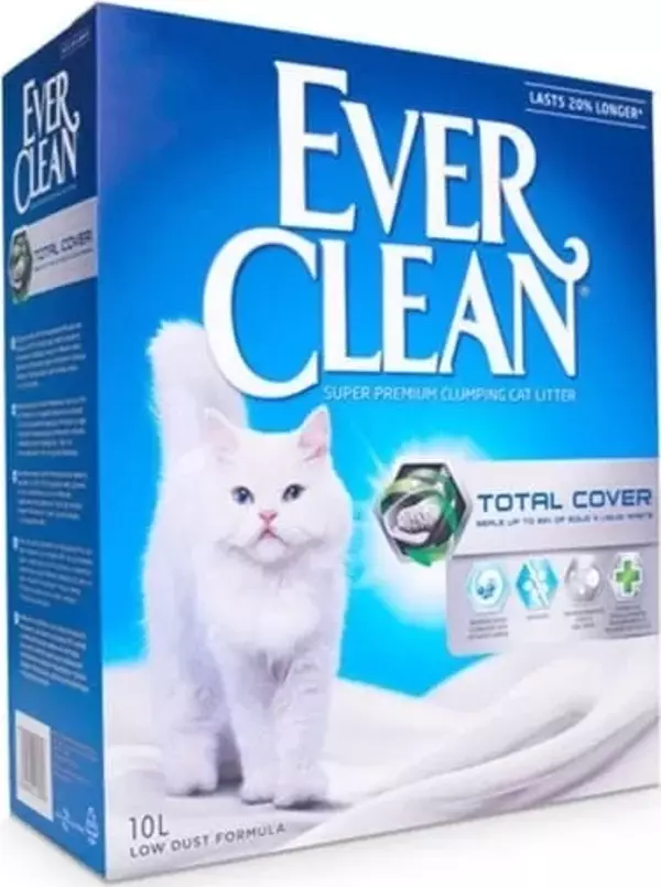 Ever Clean Total Cover Kokusuz Topaklanan Kedi Kumu 10 Lt - Image 1