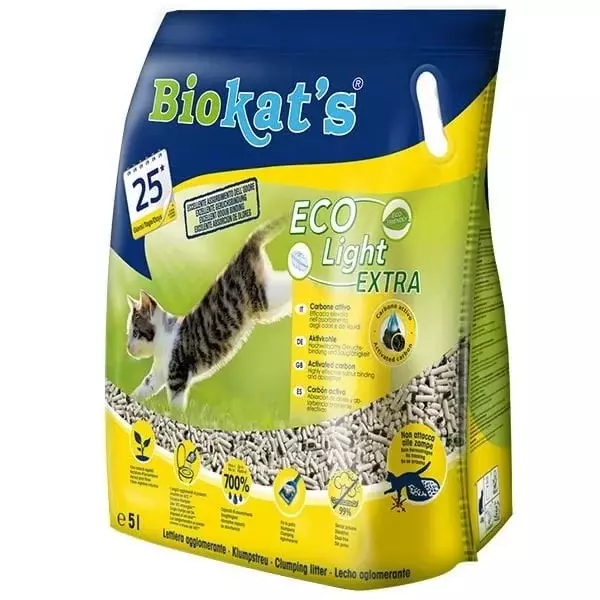 Biokats Eco Light Extra Pelet Aktif Karbonlu Kedi Kumu 5 Lt - Image 1