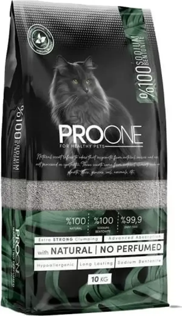 Pro One Hypoallergenic Kokusuz İnce Taneli Sodyum Bentonit Kedi Kumu 10 Kg - Image 1