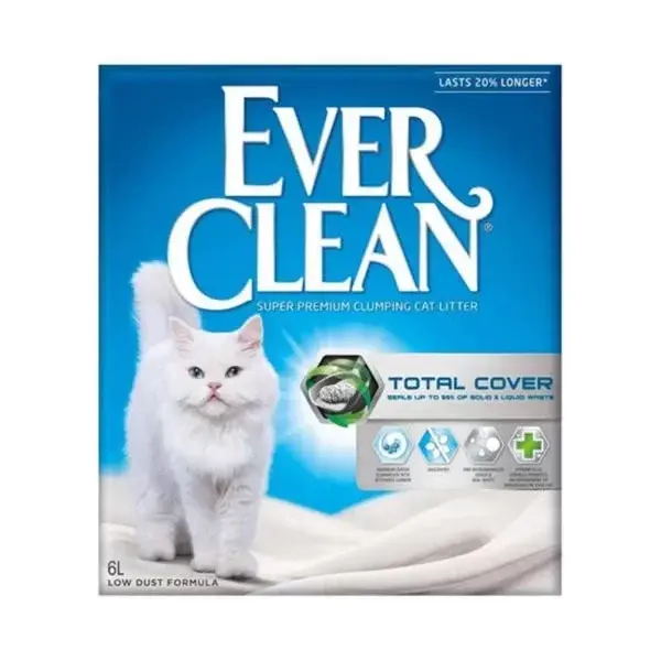 Ever Clean Total Cover Kokusuz Topaklanan Kedi Kumu 6 Lt - Image 1
