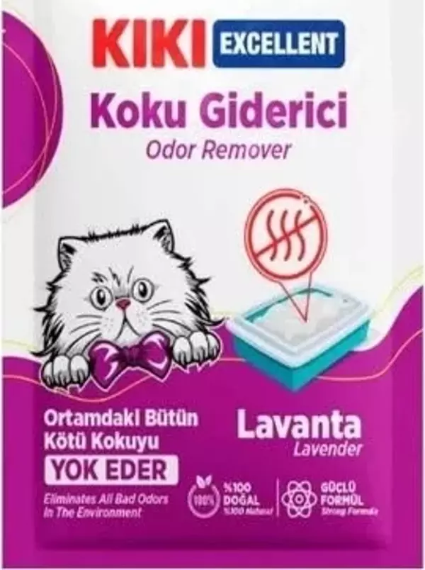 Kiki Excellent Lavanta Kokulu Kedi Kumu Koku Giderici 25 Gr - Image 1