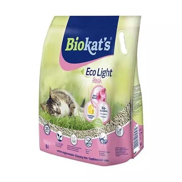 Biokats Eco Light Fresh Cherry Blossom Kiraz Çiceği Kokulu Pelet Kedi Kumu 5 Lt - Image 1
