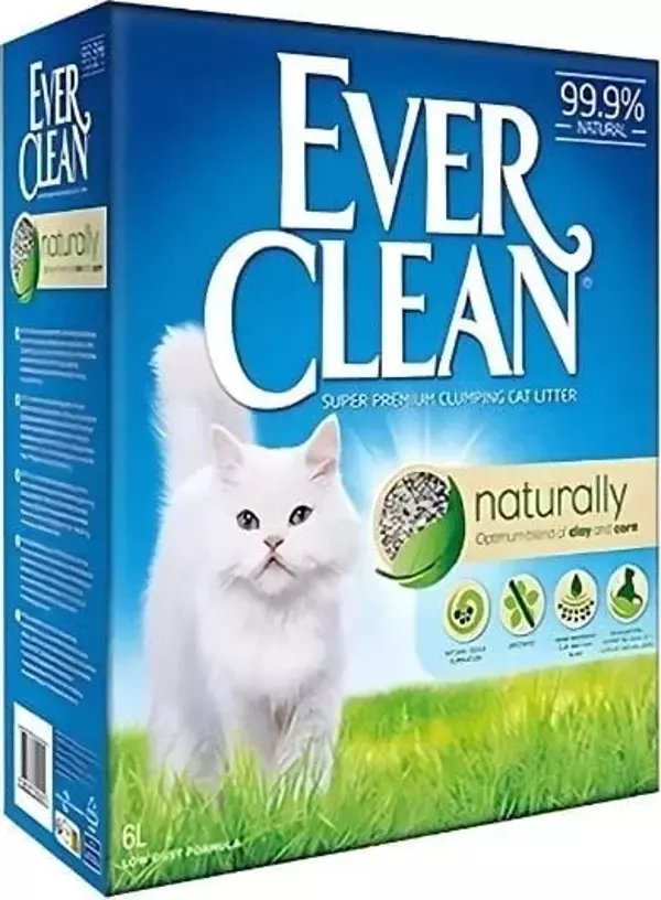 Ever Clean Naturally Parfümsüz Topaklanan Doğal Kedi Kumu 6 Lt - Image 1