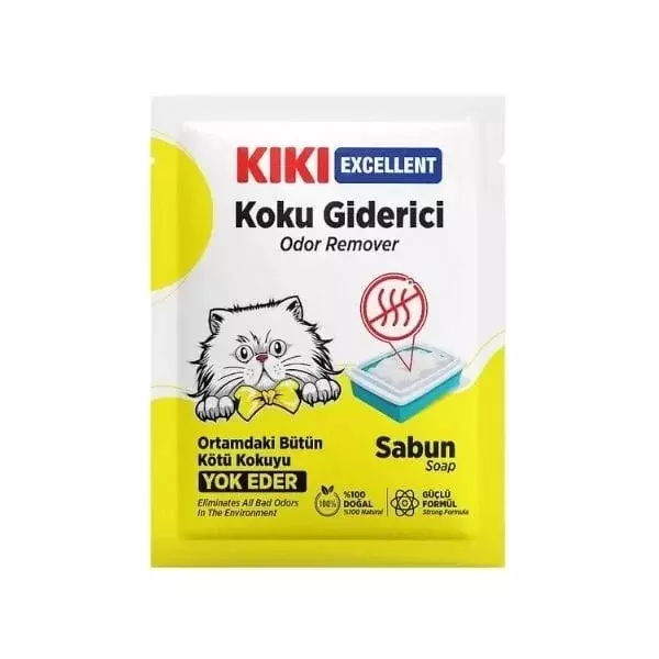 Kiki Excellent Sabun Kokulu Kedi Kumu Koku Giderici 25 Gr - Image 1
