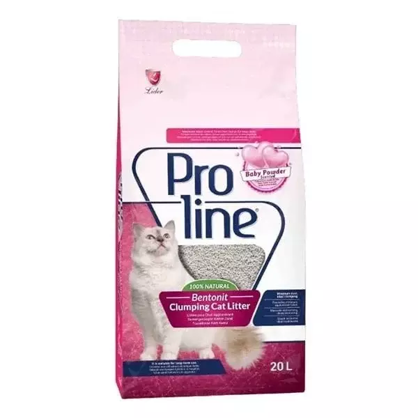 Proline Bebek Pudralı Topaklanan Bentonit Kedi Kumu İnce 20 Lt - Image 1
