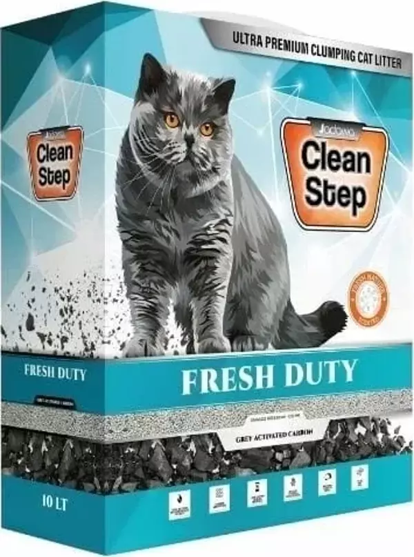 Clean Step Fresh Duty Aktif Karbonlu Bahar Kokulu İnce Taneli Topaklanan Bentonit Kedi Kumu 10 Lt - Image 1