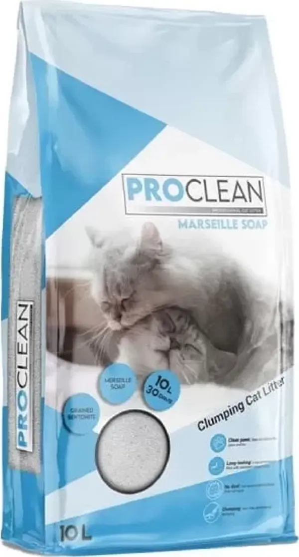 ProClean Marsilya Sabun Kokulu Topaklanan Kedi Kumu İnce Taneli 10 Lt - Image 1