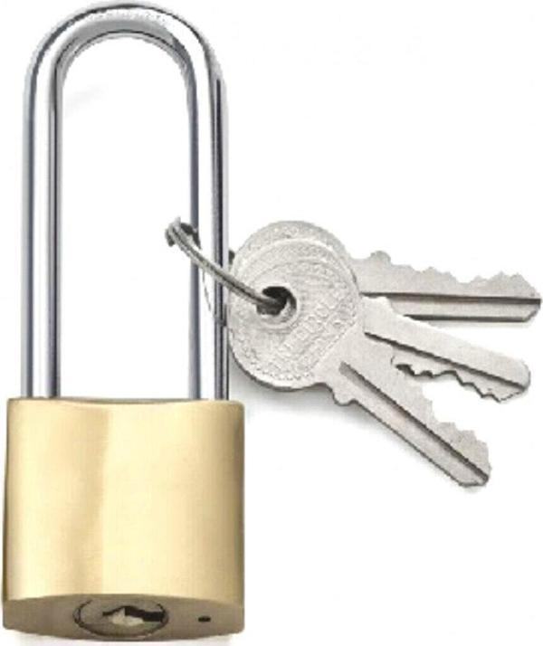 Büro İşyeri Ev Bahçe Kapı Kepenk için 38MM Sarı Uzun Asma Kilit - Image 1