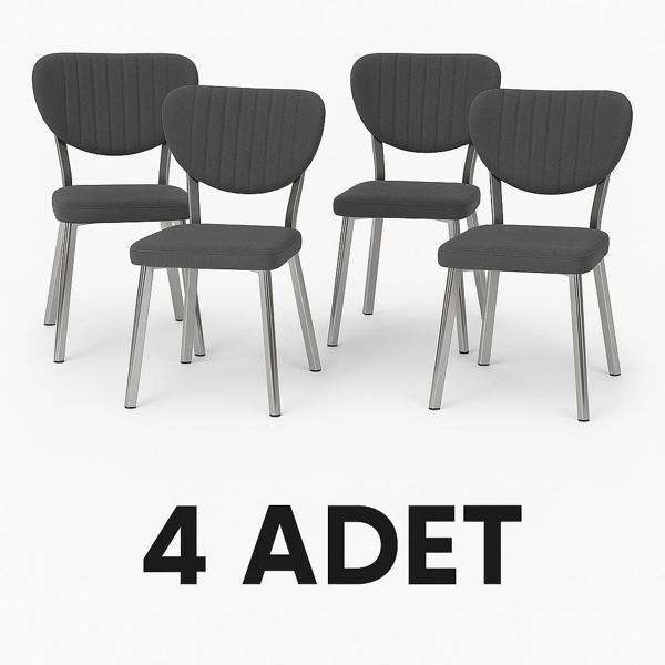 Yafes Masa Sandalye 4'lü Elma Sandalye Mutfak Sandalye - Image 1