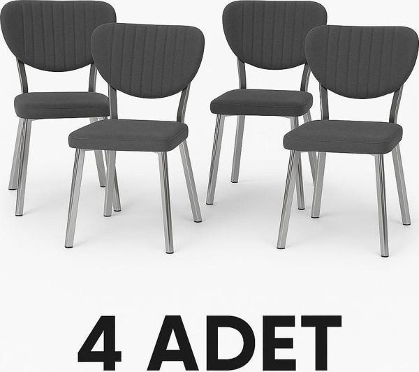Yafes Masa Sandalye 4'lü Elma Sandalye Mutfak Sandalye - Image 1