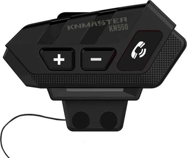 KNMASTER KN550 MOTOSİKLET BLUETOOTH KULAKLIK MİKROFON SETİ - SİYAH - Image 1