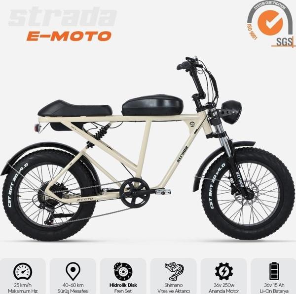 STRADA E-MOTO 20 JANT FATBİKE ELEKTRİKLİ BİSİKLET - Image 1