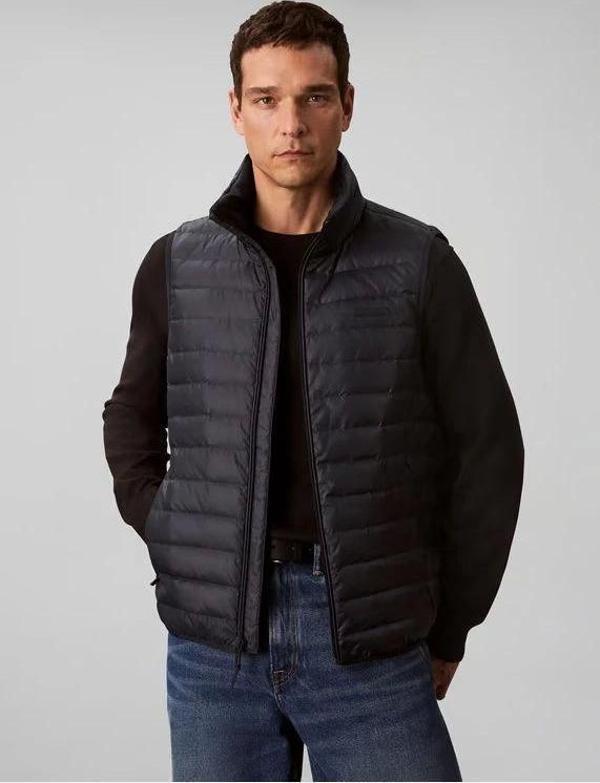 Calvin Klein Kolsuz Hafif Naylon Şişme Erkek Yelek LV04LC509G-CEF - Image 1