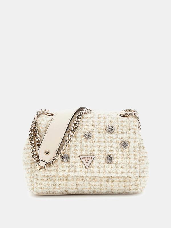 Guess Everlee Kadın Krem Yün Karışımlı Omuz Çantası HWAT8679210-IVO - Image 1