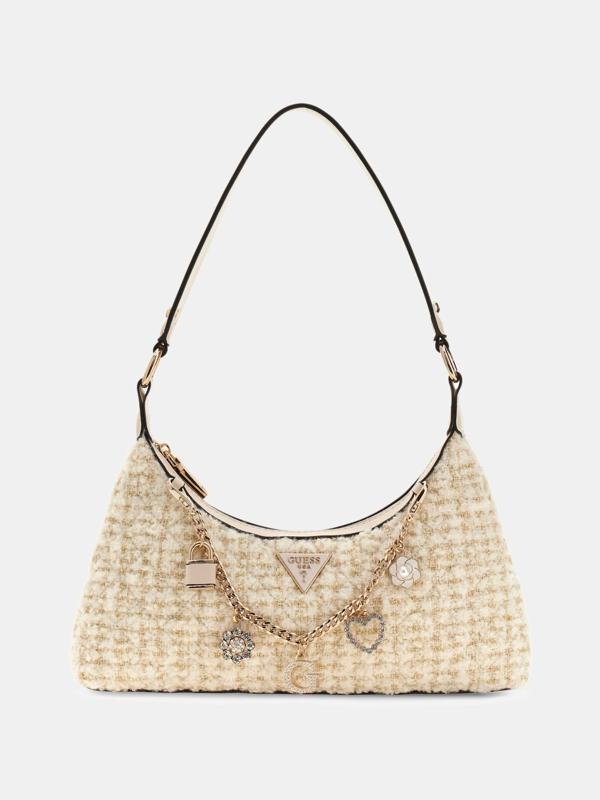 Guess Everlee Kadın Krem Yün Karışımlı El Çantası HWAT8679180-IVO - Image 1