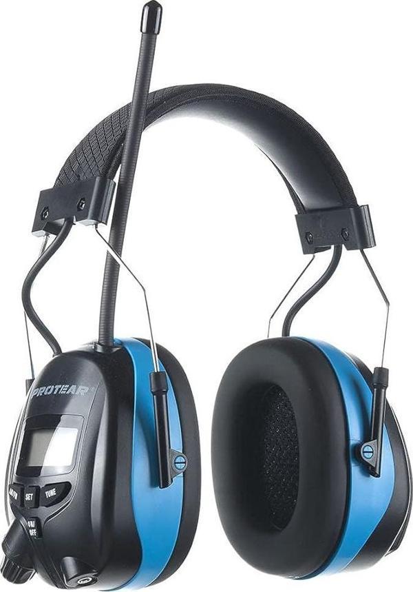 PROTEAR Dijital AM FM Radyo Kulaklıklar, 25dB Kulak Koruma - Açık Mavi - Image 1