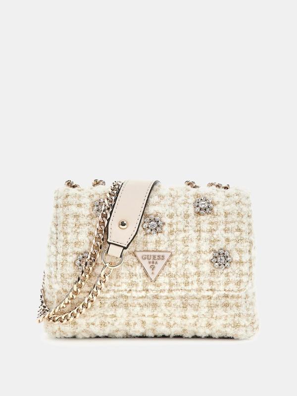 Guess Everlee Kadın Krem Yün Karışımlı Omuz Çantası HWAT8679780-IVO - Image 1