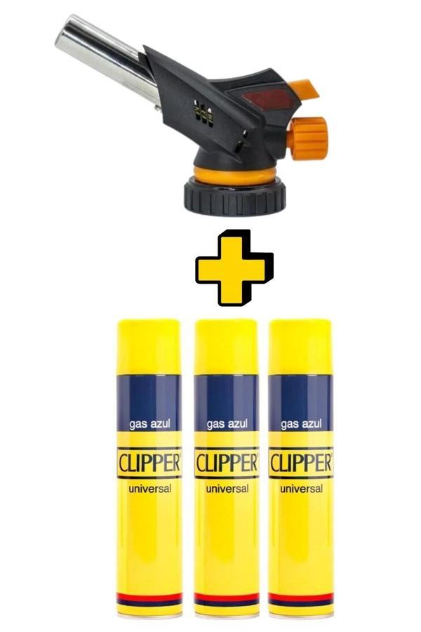 1300 Derece Profesyonel Pürmüz Çakmak 509C Başlık + 3 Adet Clipper Çakmak Gazı - Image 1