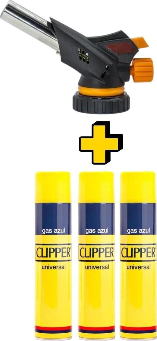 1300 Derece Profesyonel Pürmüz Çakmak 509C Başlık + 3 Adet Clipper Çakmak Gazı - Image 1