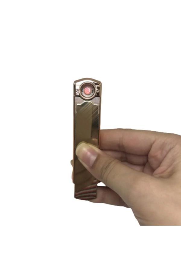 Alevsiz Usb Şarj Edilebilir Çakmak Şarjlı Usb Kızaklı Çakmak - Image 1