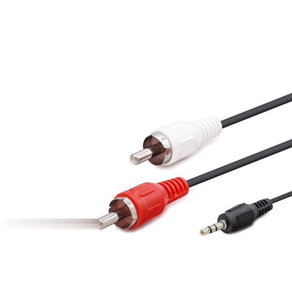 3.5 Mm To 2Rca Kablo 2Lıne 1.5M Siyah HDX1042 - Image 1
