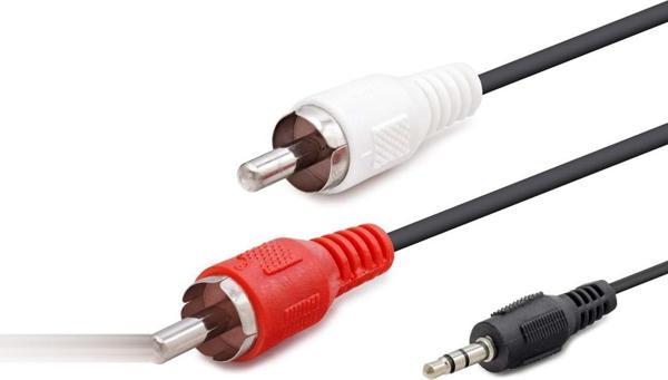 3.5 Mm To 2Rca Kablo 2Lıne 1.5M Siyah HDX1042 - Image 1