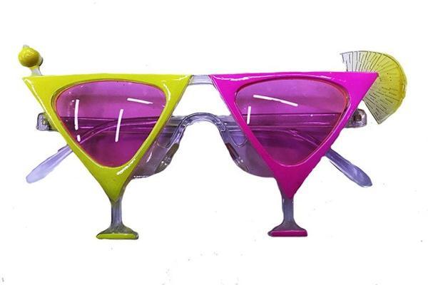 Sarı Pembe Renk Martini Parti Gözlüğü - Image 1