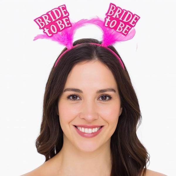 Pembe Renkli Bride to Be Parti Tacı – Bekarlığa Veda Gecesi İçin - Image 1