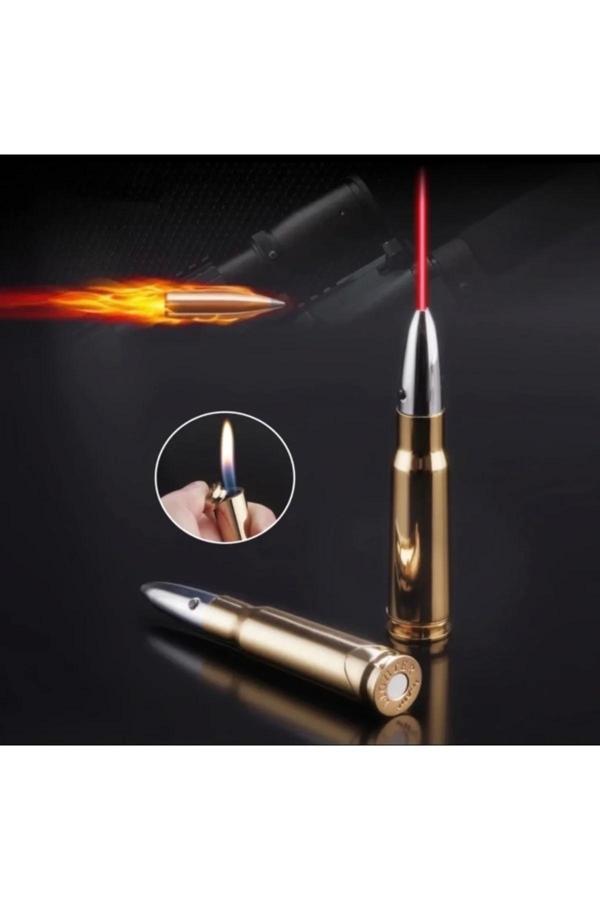 Yeni Altın Ucu Lazer Kızılötesi Alev Mermi Çakmak Yaratıcı Askeri Model - Image 1