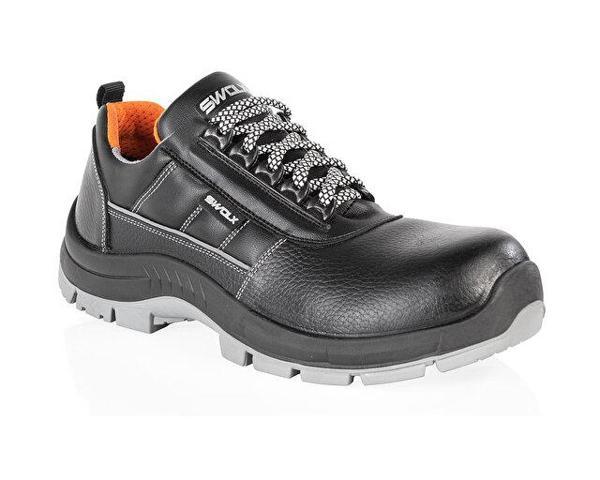Swolx Baskılı Vidala Deri-S2 Unisex İş Güvenliği Ayakkabısı CLASS-X-10 Siyah - Image 1