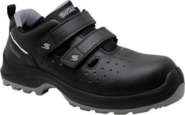 Swolx Duz Cilt Microfiber-S1 Unisex İş Güvenliği Ayakkabısı COMBO-XS-60 Siyah - Image 1