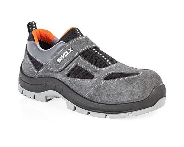 Swolx Suet Deri-S1 Unisex İş Güvenliği Ayakkabısı CLASS-XC-12 Gri - Image 1
