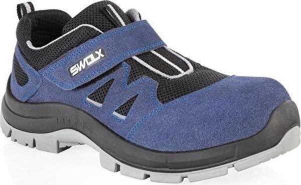 Swolx Suet Deri-S1 Unisex İş Güvenliği Ayakkabısı TRIGON-X-30 Mavi - Image 1