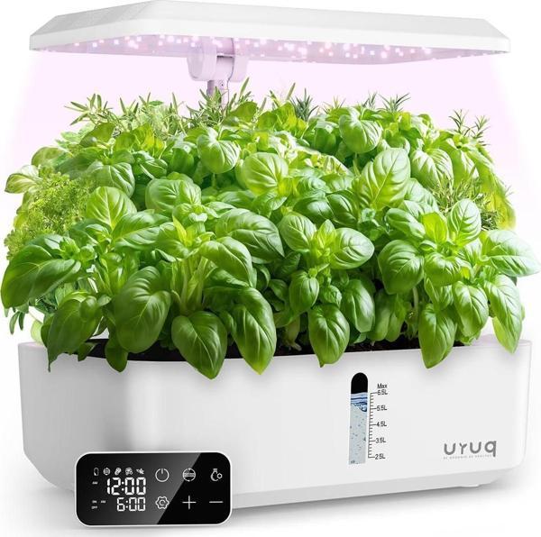 URUQ Topraksız Yetiştirme Sistemi - 12 Pods - Uzaktan Kumandalı - Beyaz - Image 1